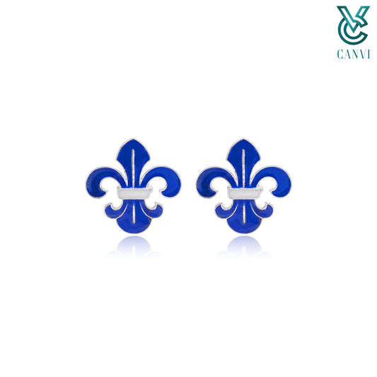 Blue Enamel Elegance Silver Cufflinks