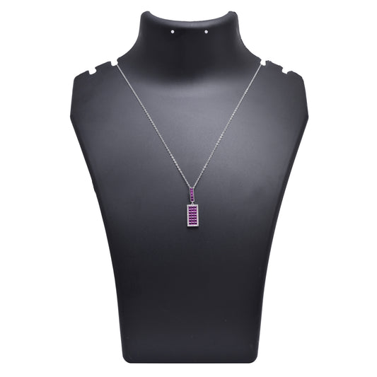 Ruby Invisible Pave Setting Pendant