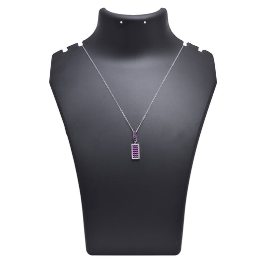 Ruby Invisible Pave Setting Pendant