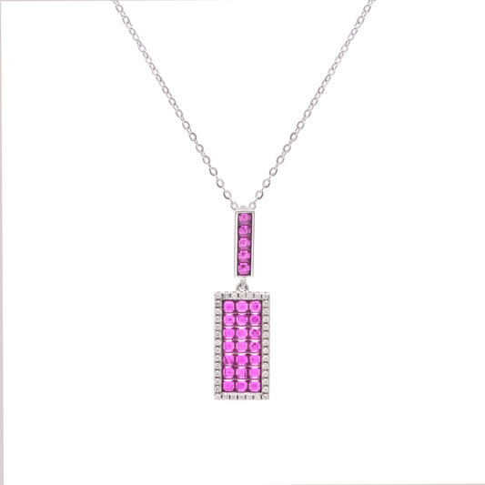 Ruby Invisible Pave Setting Pendant
