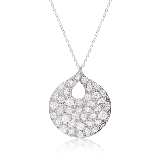Teardrop Radiance Pendant in 925 Sterling Silver