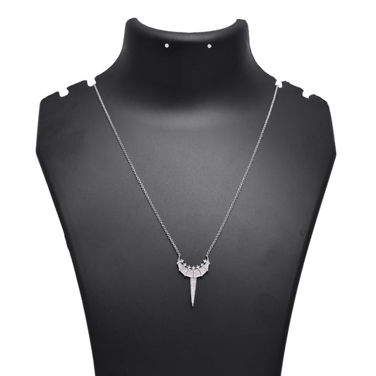 Starry Night Crescent Moon Pendant 925 Sterling Silver