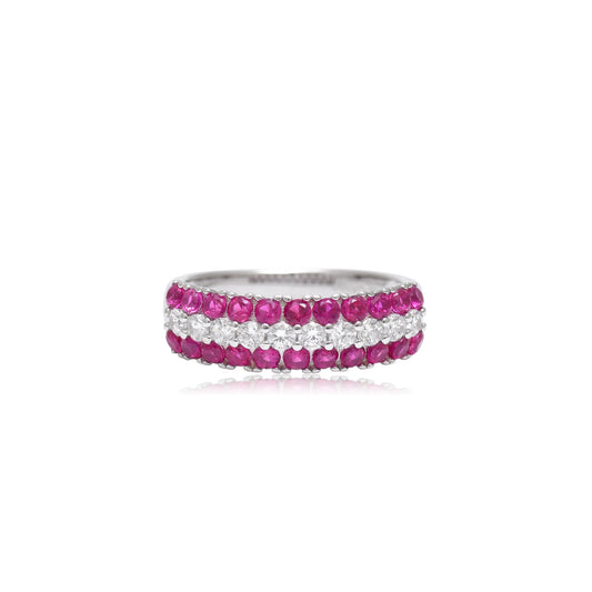 Ruby and Diamond Eternity Band