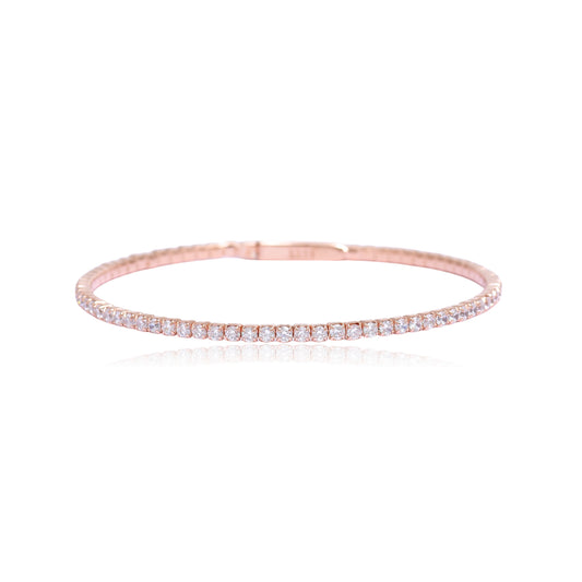 Rose Gold Stone Bangle