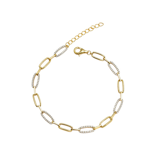 Contemporary Oval Chain Bracelet