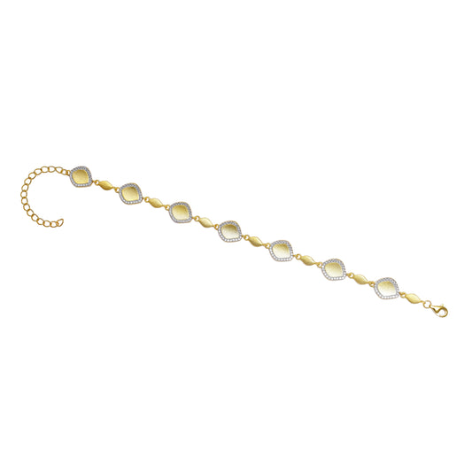 Modern Pavé Halo Bracelet