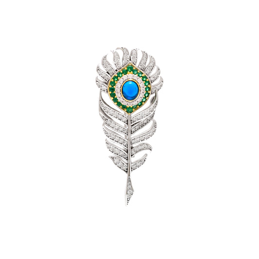 Peacock Feather Brooch