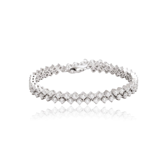 Classic Shine Chevron Tennis Bracelet