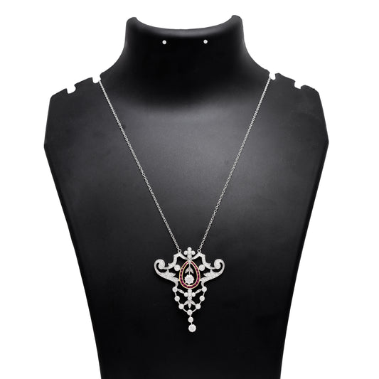 Art Deco Filigree Sterling Silver Necklace