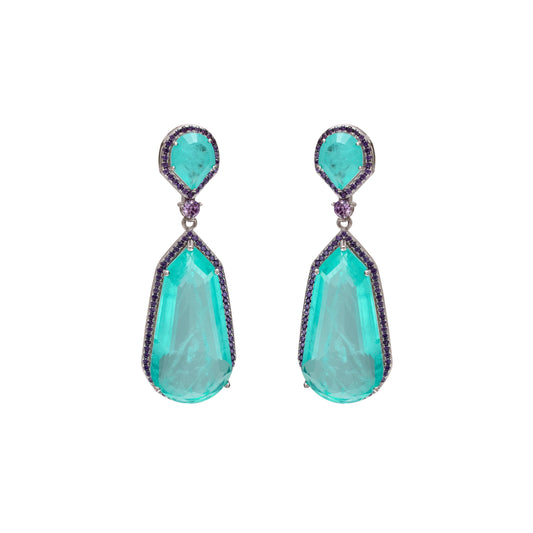 Zambian Glow Dangling Earrings in Sterling Silver