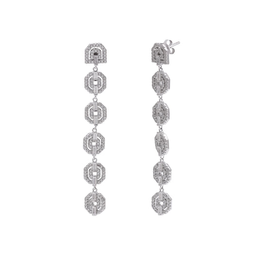 Classic Shine Geometric Drop Earrings