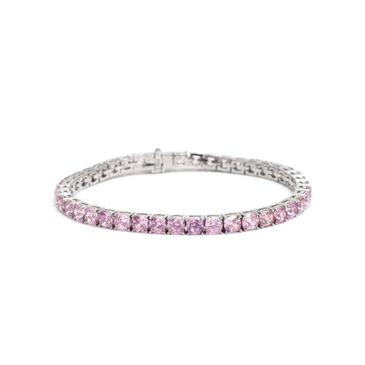 Elegant Pink Gem Tennis Bracelet