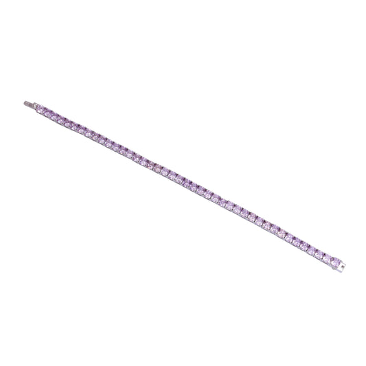Elegant Pink Gem Tennis Bracelet