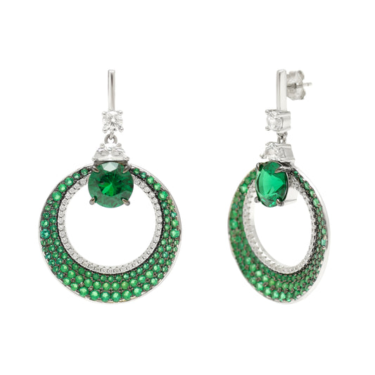 The Emerald Orb Earrings