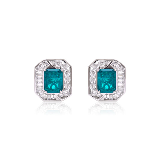 Dazzling Emerald CZ Studs
