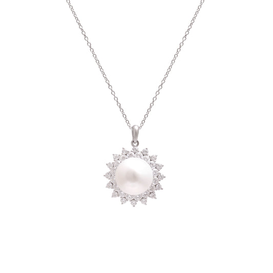 Pearl Radiance Sterling Silver Pendant Set