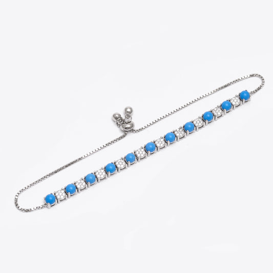 Arizona Turquoise Bolo Bracelet 925 Sterling Silver