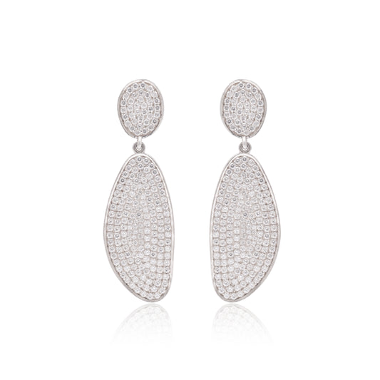 Asymmetrical Dangle Earring 925 Sterling Silver