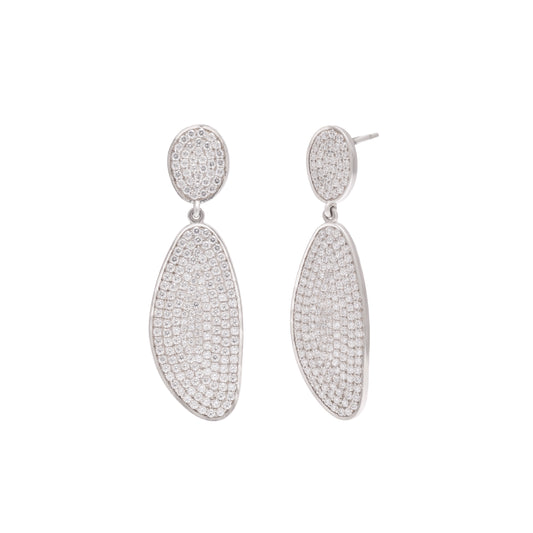 Asymmetrical Dangle Earring 925 Sterling Silver