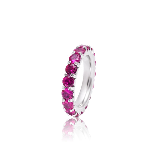 Ruby Eternity Band 925 Sterling Silver