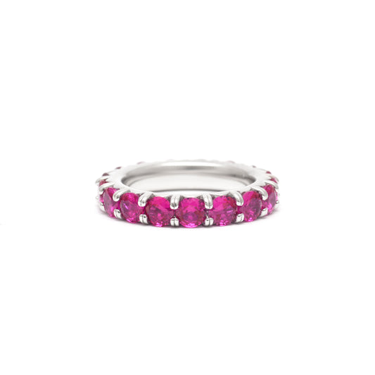 Ruby Eternity Band 925 Sterling Silver
