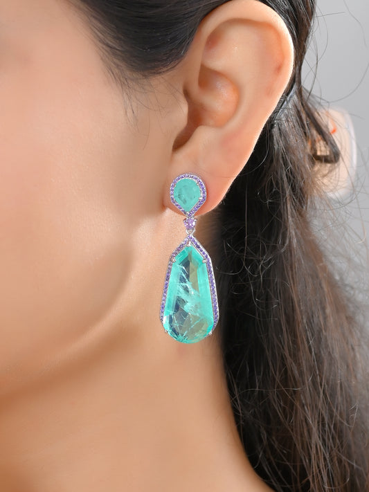 Zambian Glow Dangling Earrings in Sterling Silver