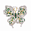 Emerald Butterfly Brooch – Statement Pin