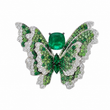 Designer Emerald Butterfly Pin