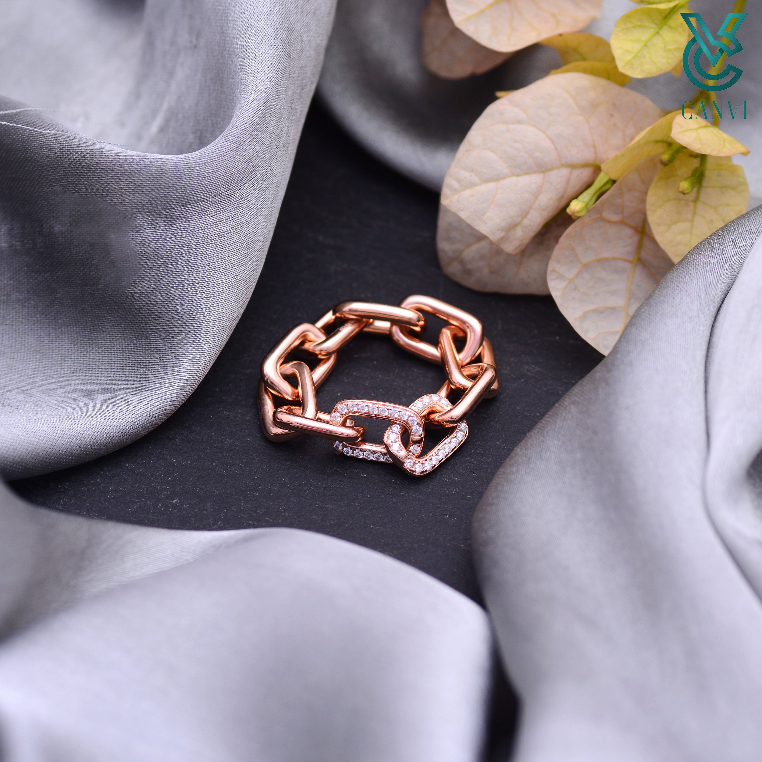 Rosé Elegance Cubic Zirconia Ring