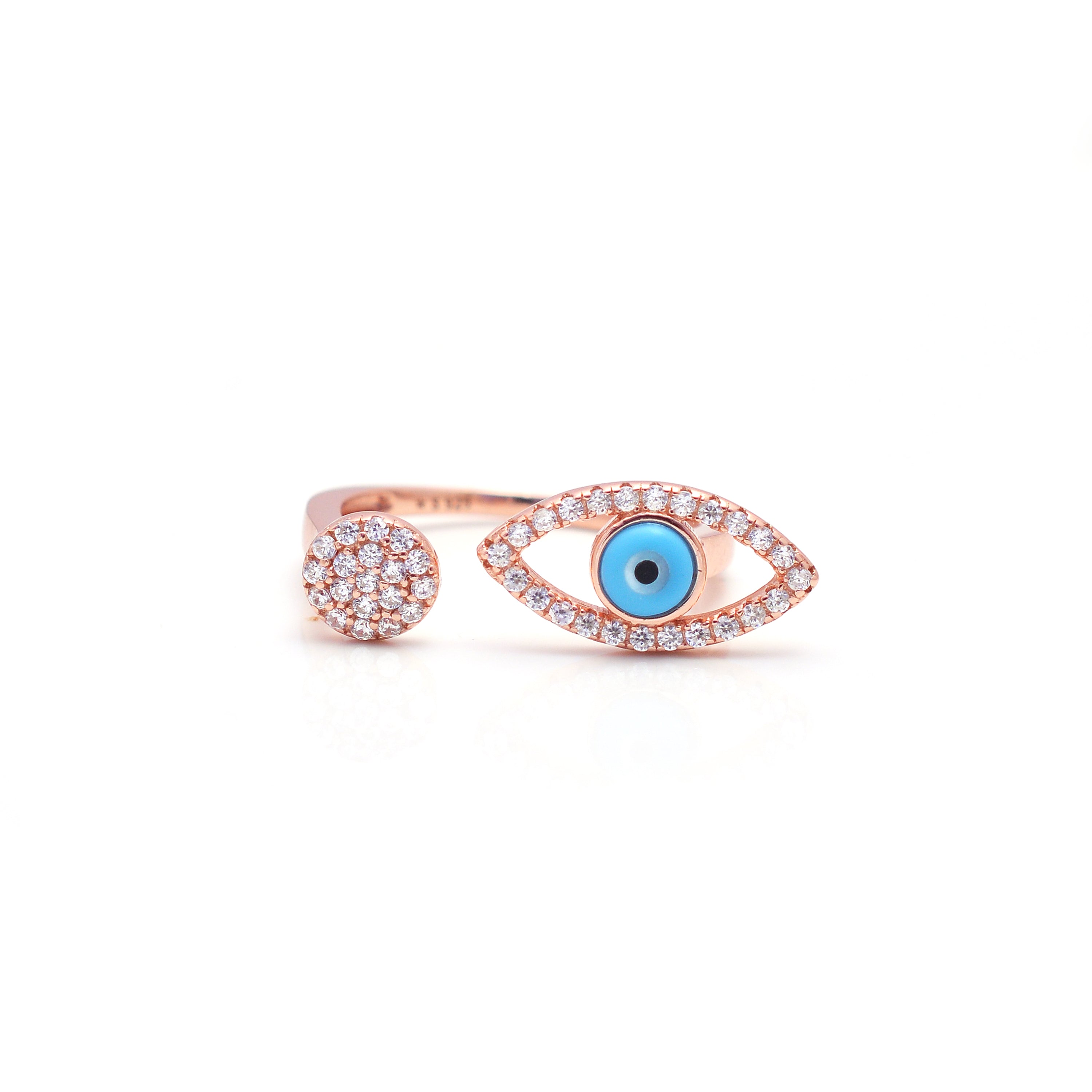 Evil Eye Rose Gold Ring