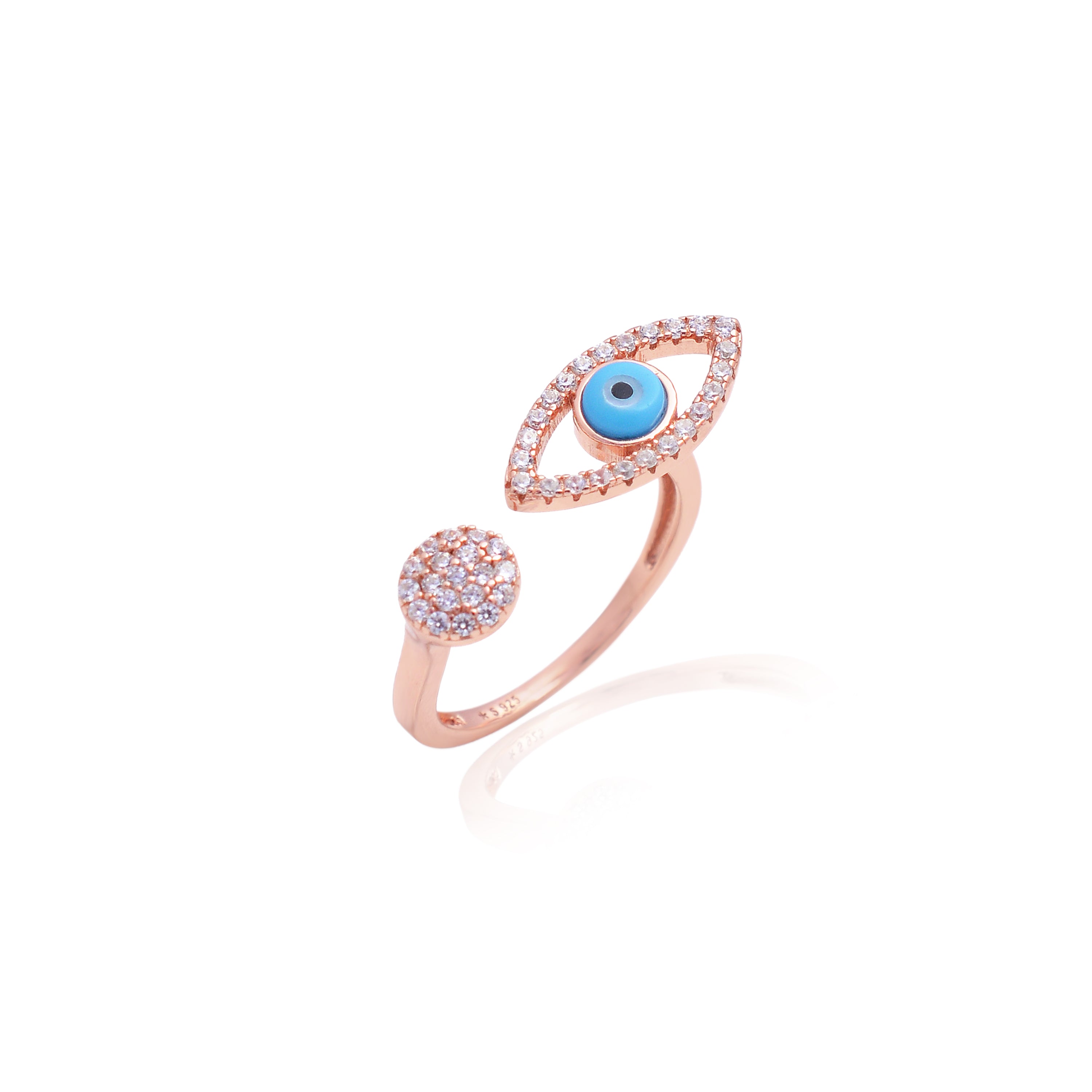 Evil Eye Rose Gold Ring