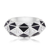 Radiant Enigma Geometric Ring