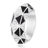 Radiant Enigma Geometric Ring