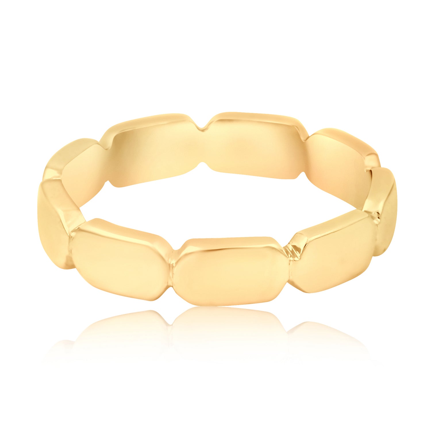 Gilded Chainlink Elegance Ring
