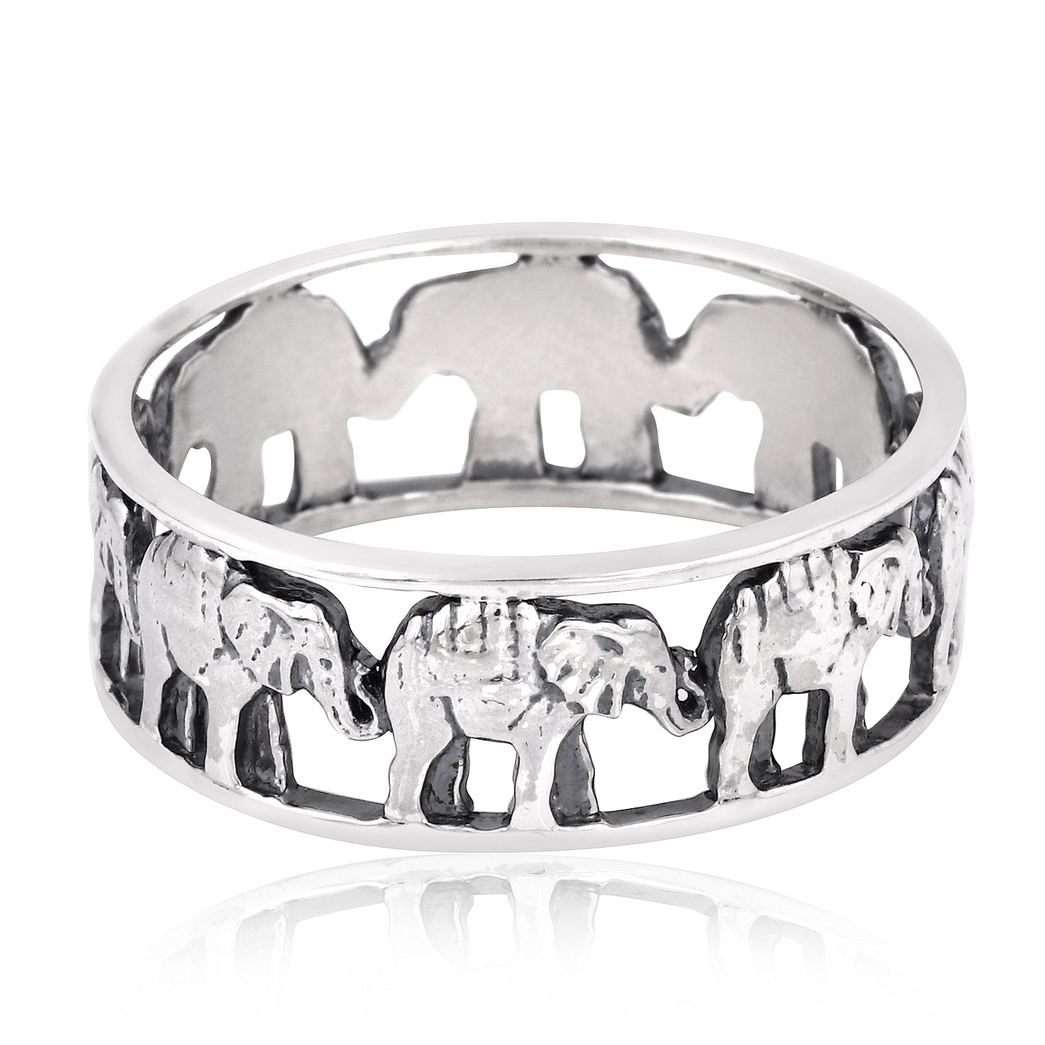 Majestic Elephant Engraved Ring