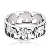 Majestic Elephant Engraved Ring