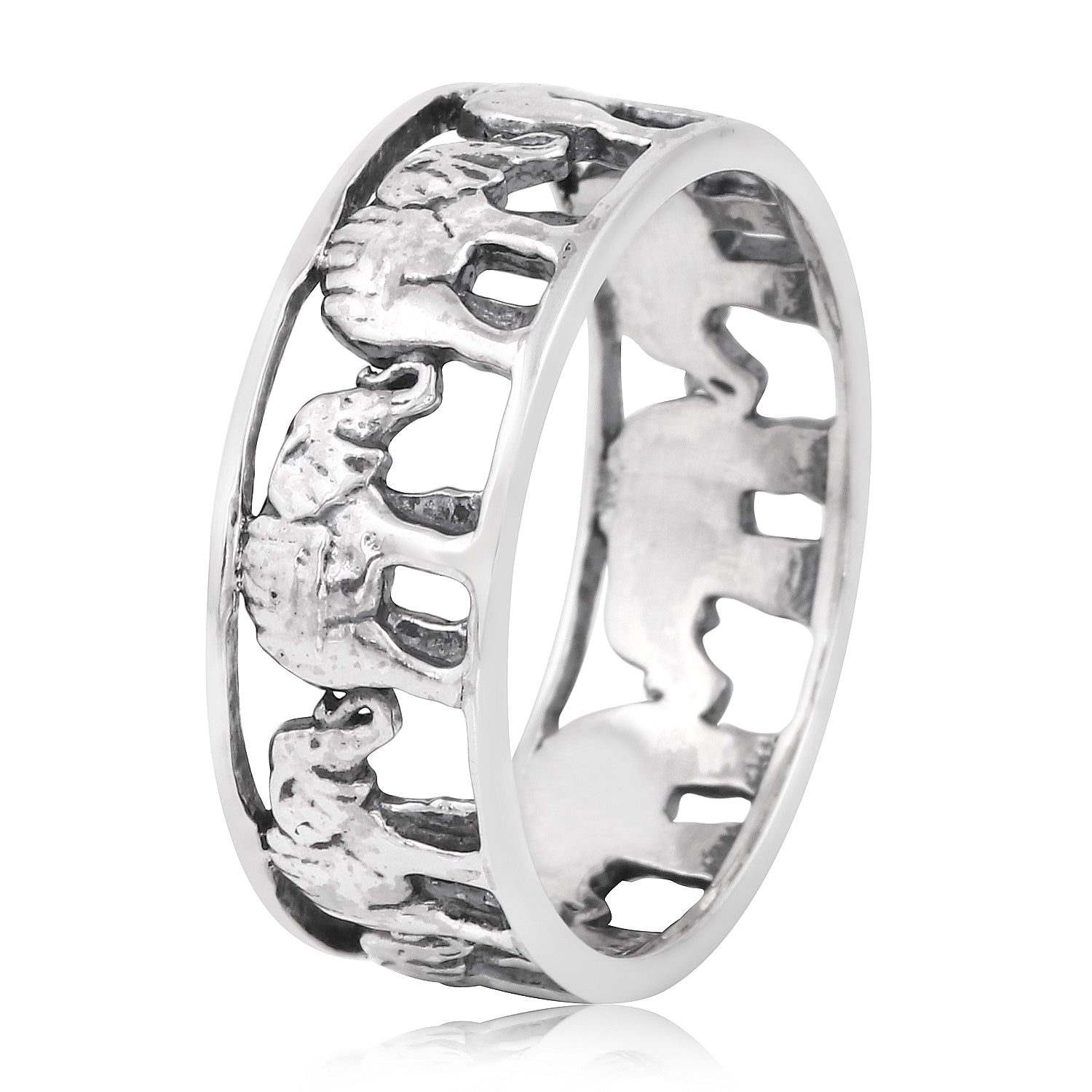 Majestic Elephant Engraved Ring