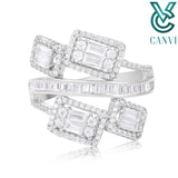 Arctic Elegance Cubic Zircon White Gold Ring