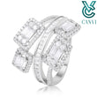 Arctic Elegance Cubic Zircon White Gold Ring