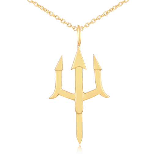 Divine Trident Gold Pendant