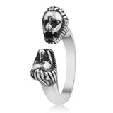 Majestic Mane Oxidized Silver Lion Ring