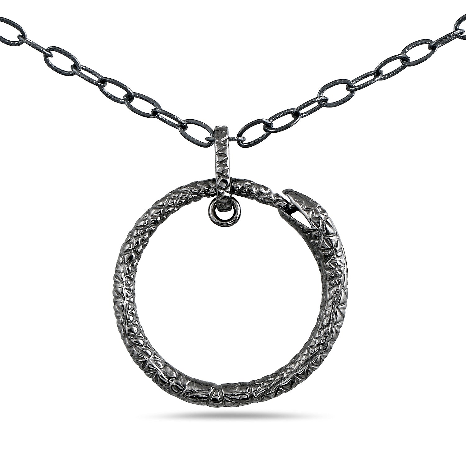 Serpent Black Rhodium Pendant