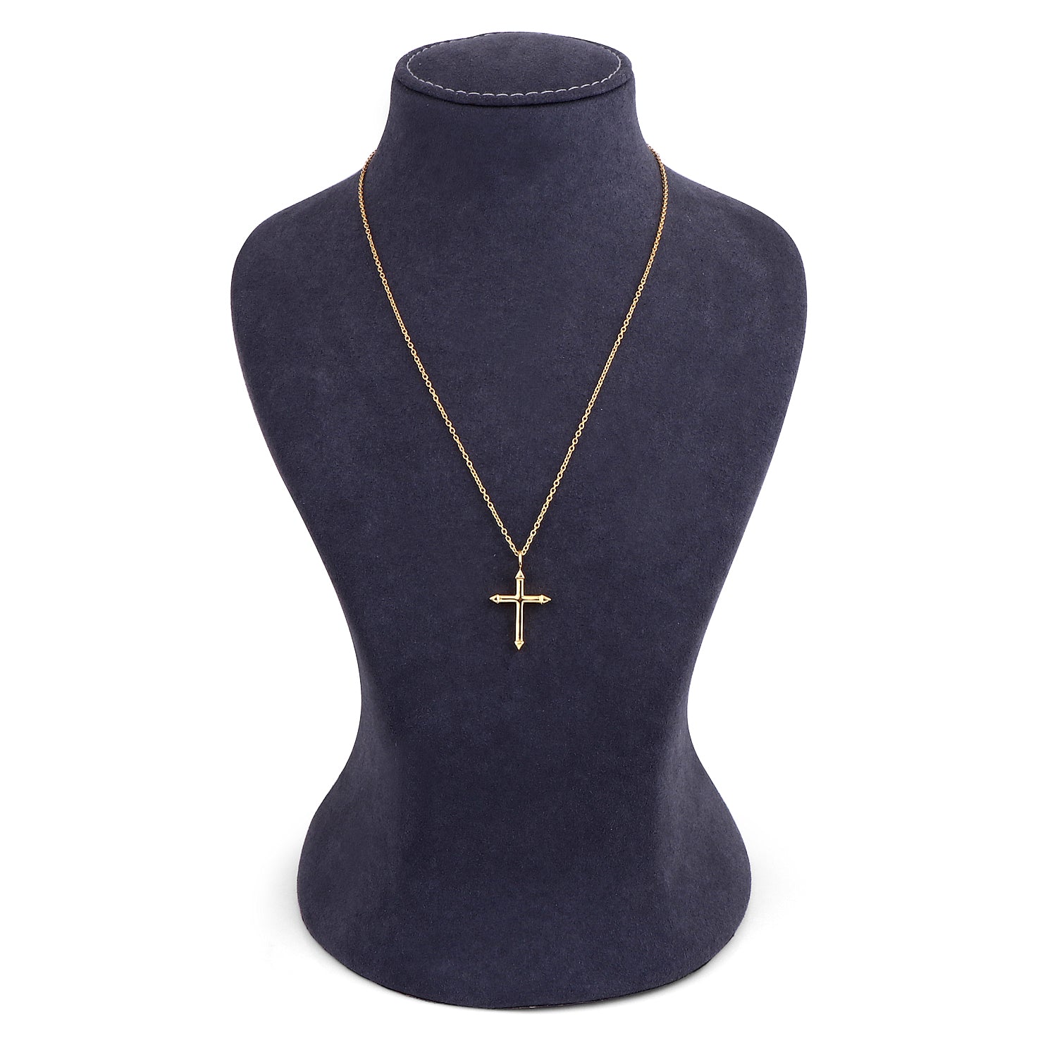 Radiant Aura Gold Cross Pendant