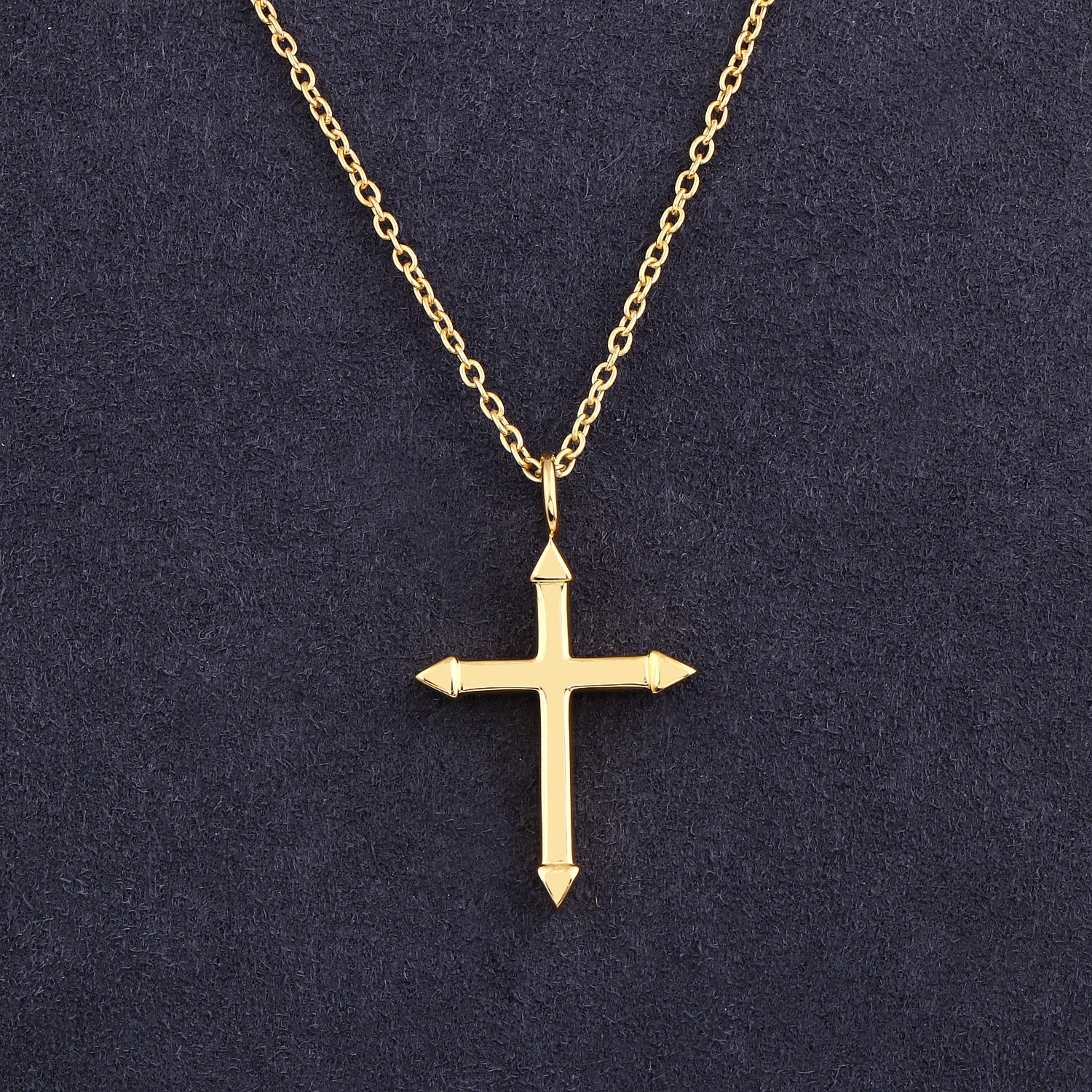 Radiant Aura Gold Cross Pendant