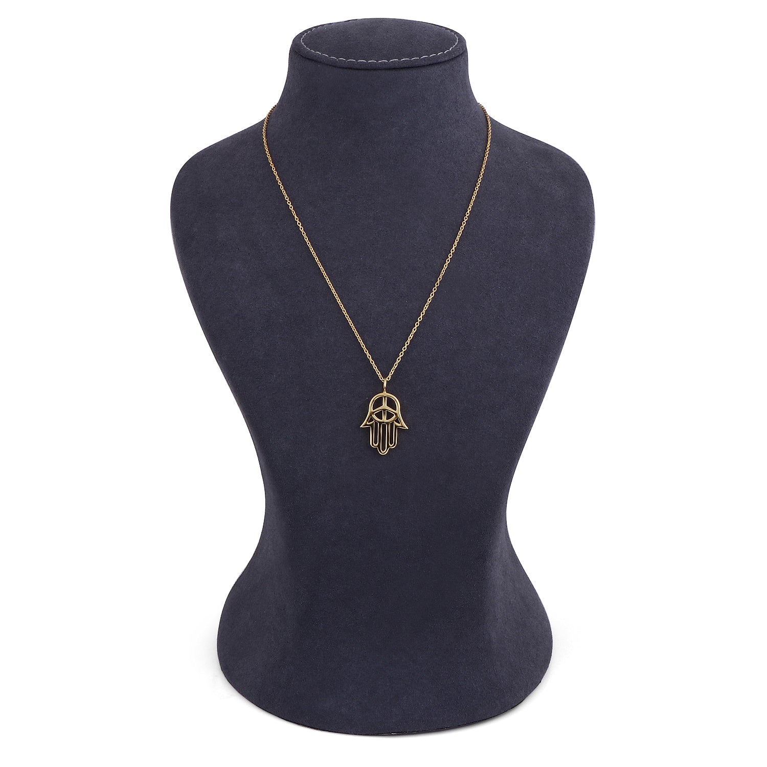 Golden Shield Hamsa Pendant