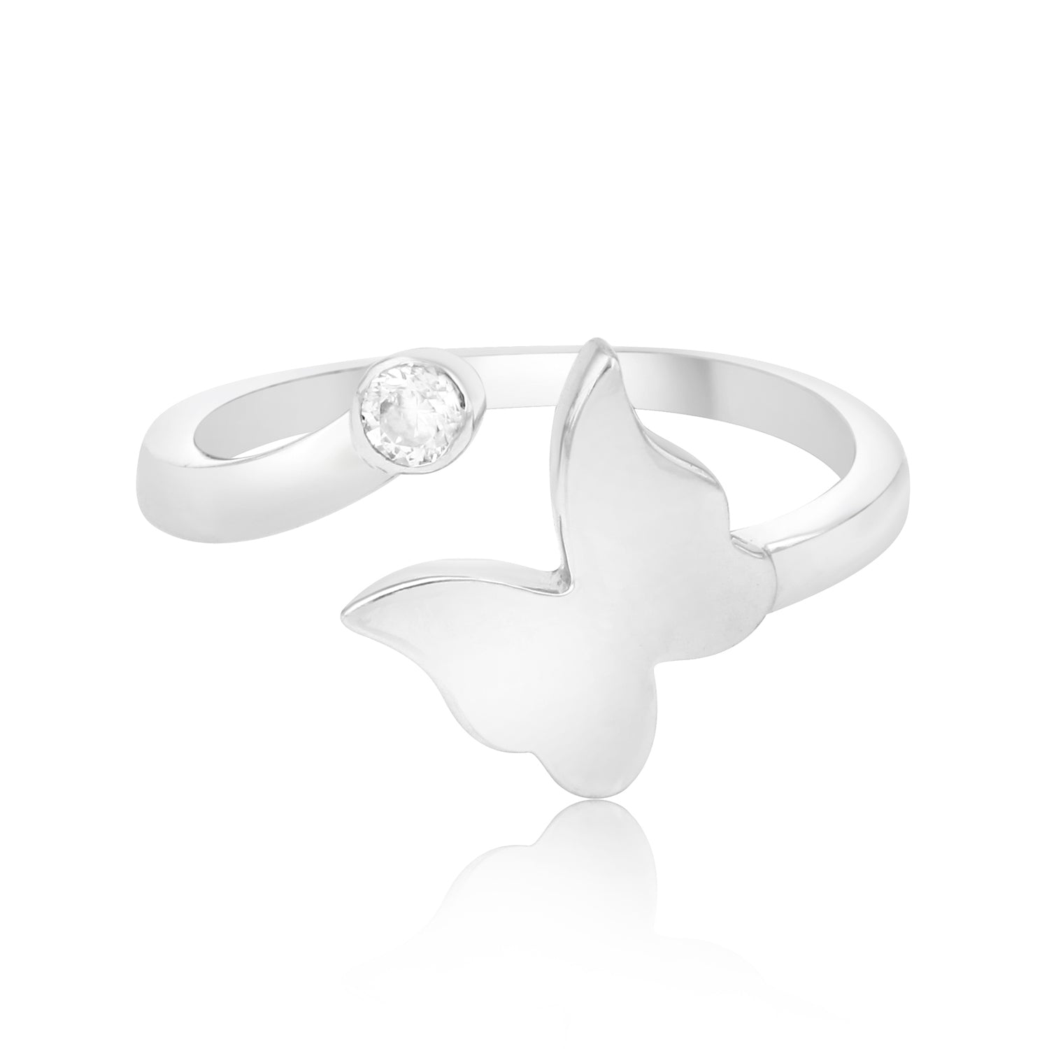 Eternal Sparkle Adjustable White Gold Ring