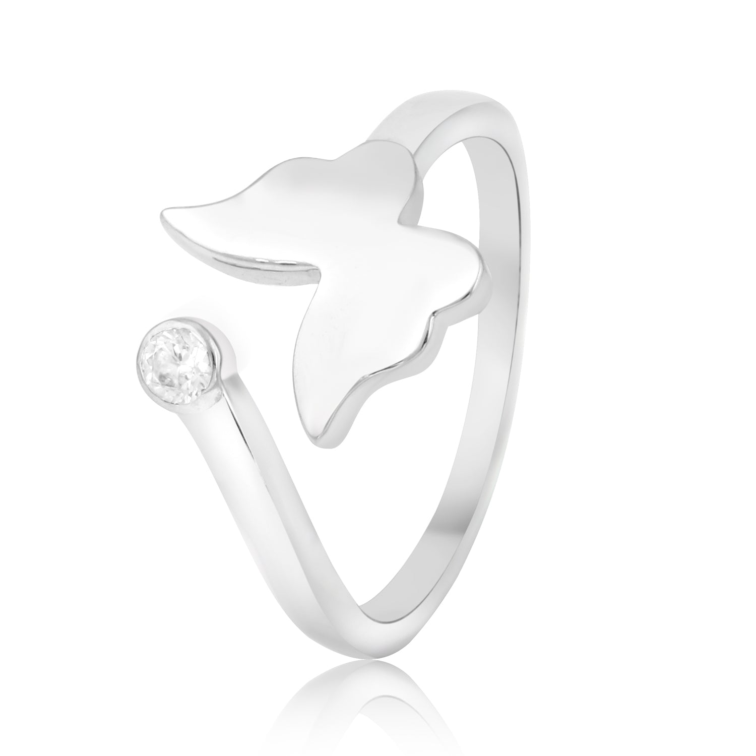 Eternal Sparkle Adjustable White Gold Ring