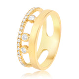 Radiant Glow Cubic Zircon Gold Ring