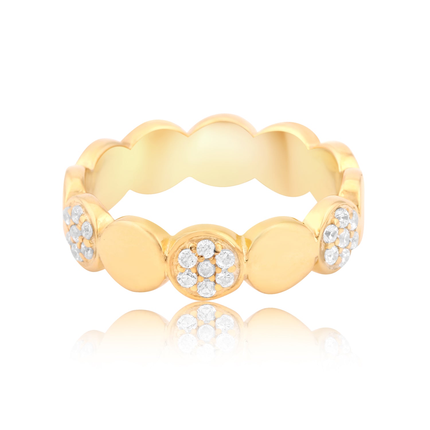 Dazzling Celestial Gold Ring Band