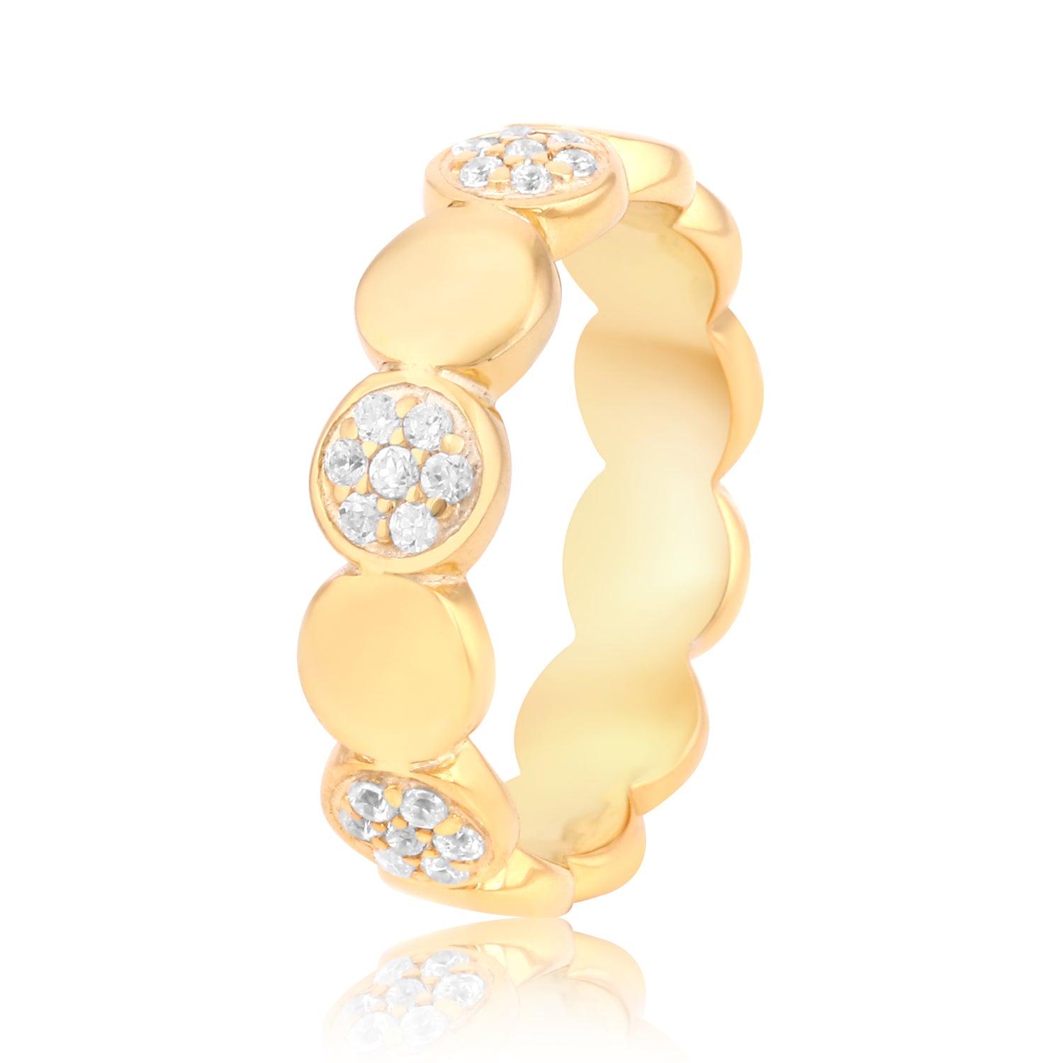 Dazzling Celestial Gold Ring Band